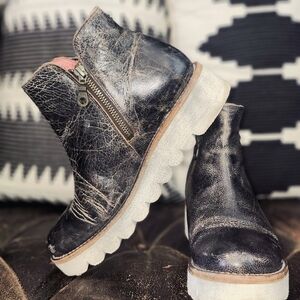 BedStu Lydyi Ankle Boots Black Luxe Size 7.5